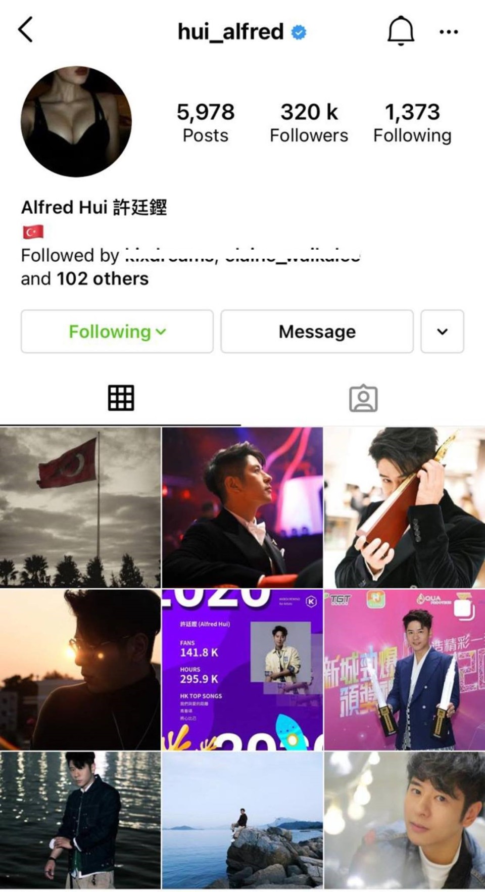 IG被入侵許廷鏗失而復得勁激動：原諒我慌張得失常 - 美人計 - 橙新聞