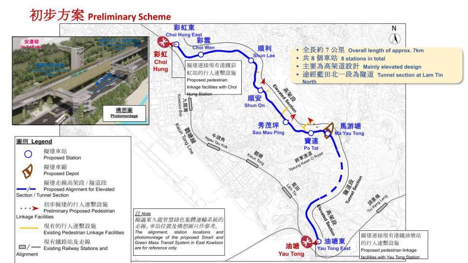 運輸及物流局-擬申2-6億元展開東九龍運輸系統顧問研究