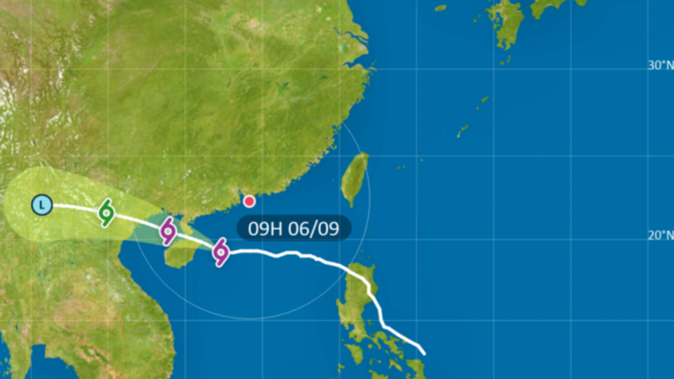 颱風摩羯丨天文台-12時40分改發三號強風信號-本港普遍風力逐漸減弱