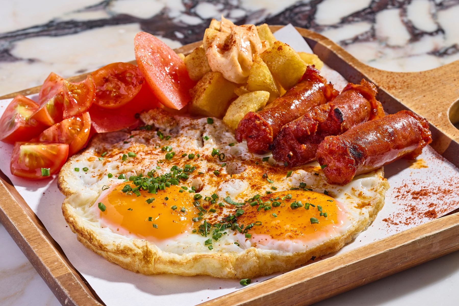 Low-res Qué Pasa Brunch – Spanish Breakfast (Chistorra Sausage, Patatas, Fried Eggs)  2.jpg