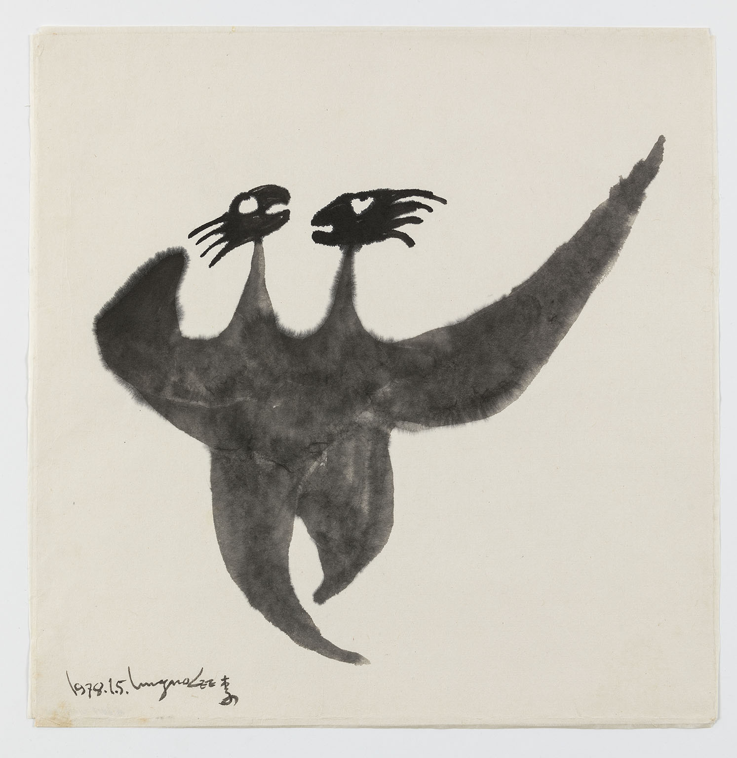 Lee Ungno, Untitled, 1978, Ink on hanjji paper, 34.5x34.5cm, Image Courtesy of Galerie Vazieux.jpg