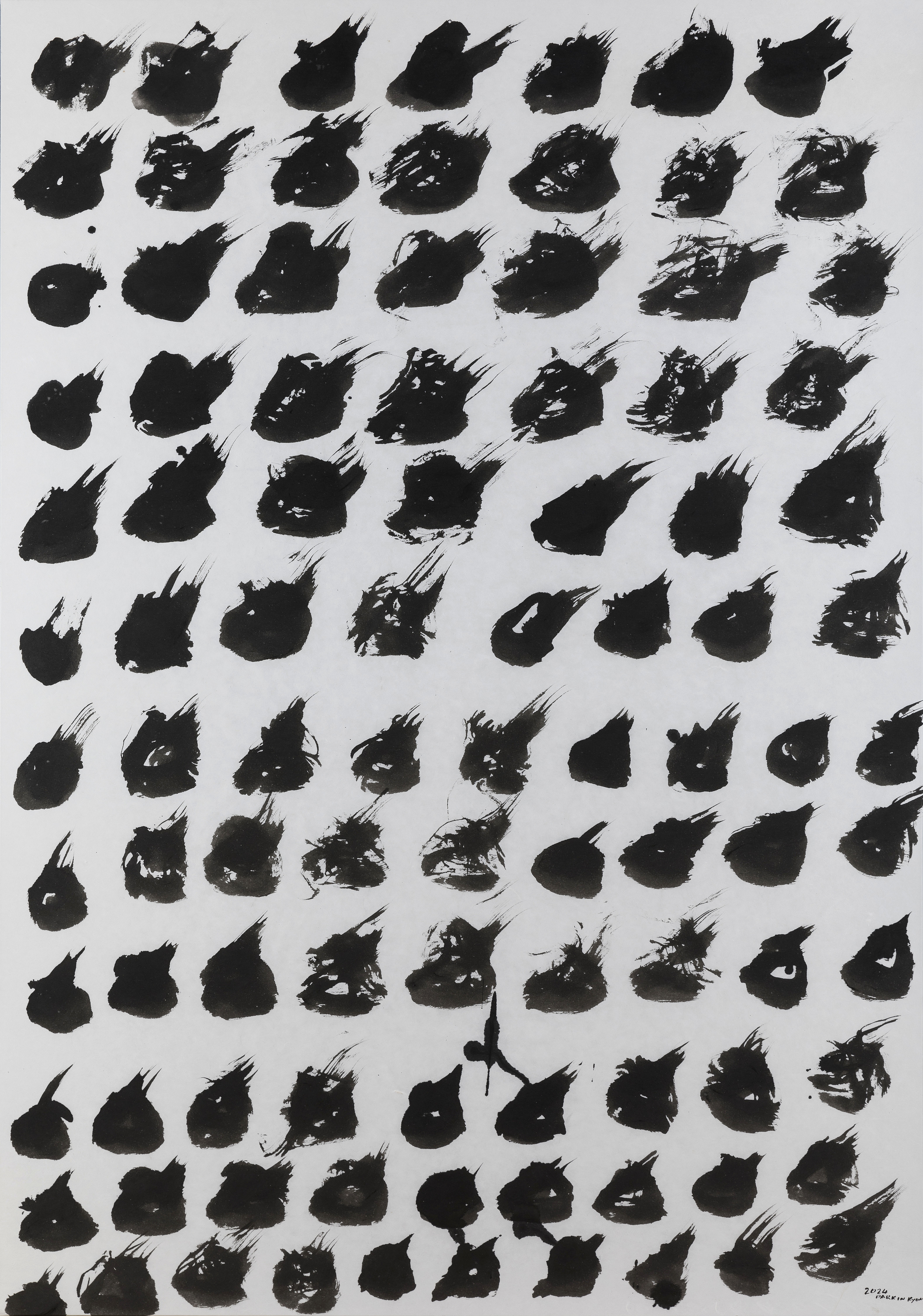 Park In-kyung, Abstract, 2024, Ink on hanji paper, 200x140cm, Image Courtesy of Galerie Vazieux.jpg