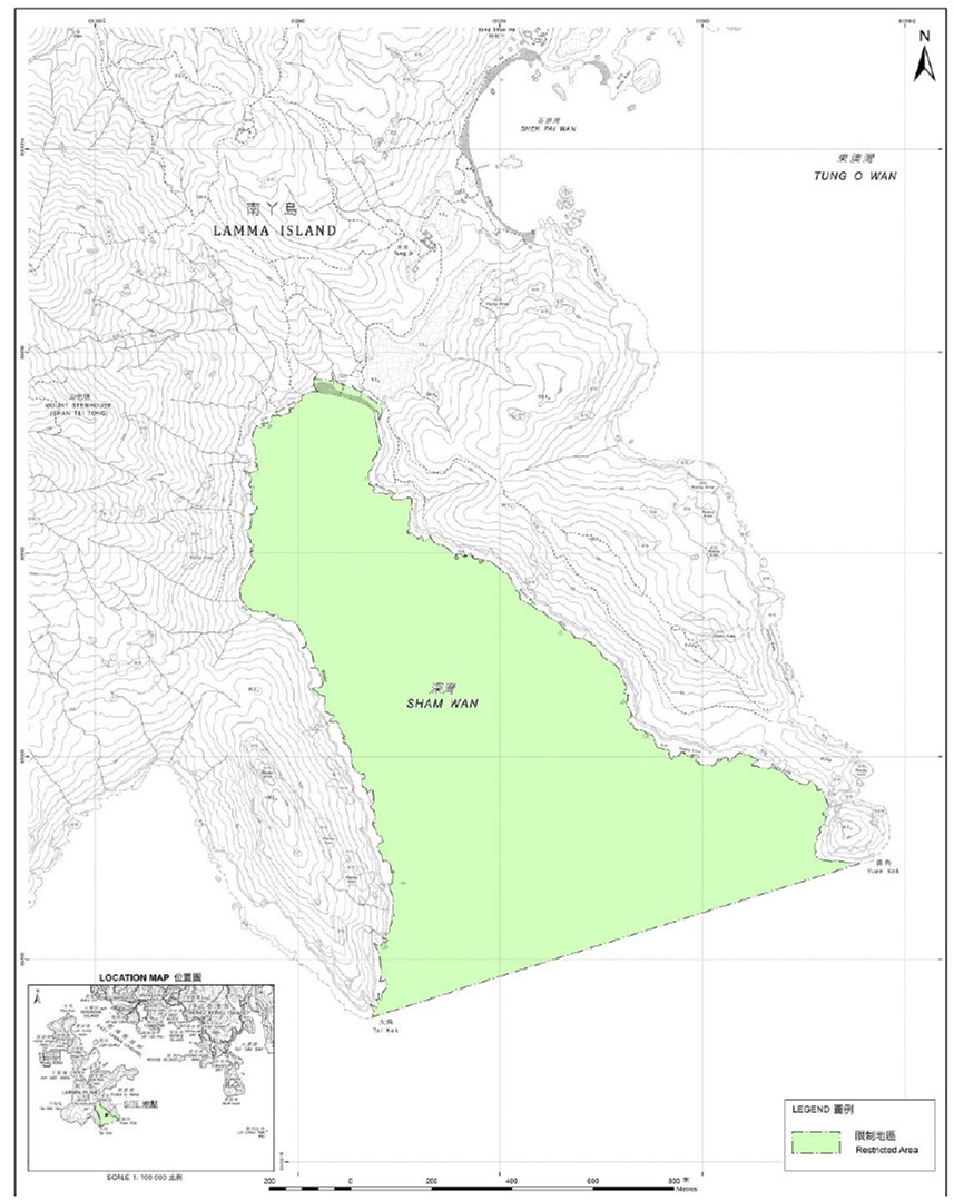 漁護署-保護綠海龜產卵-南丫島深灣4-1至10-31設限制區