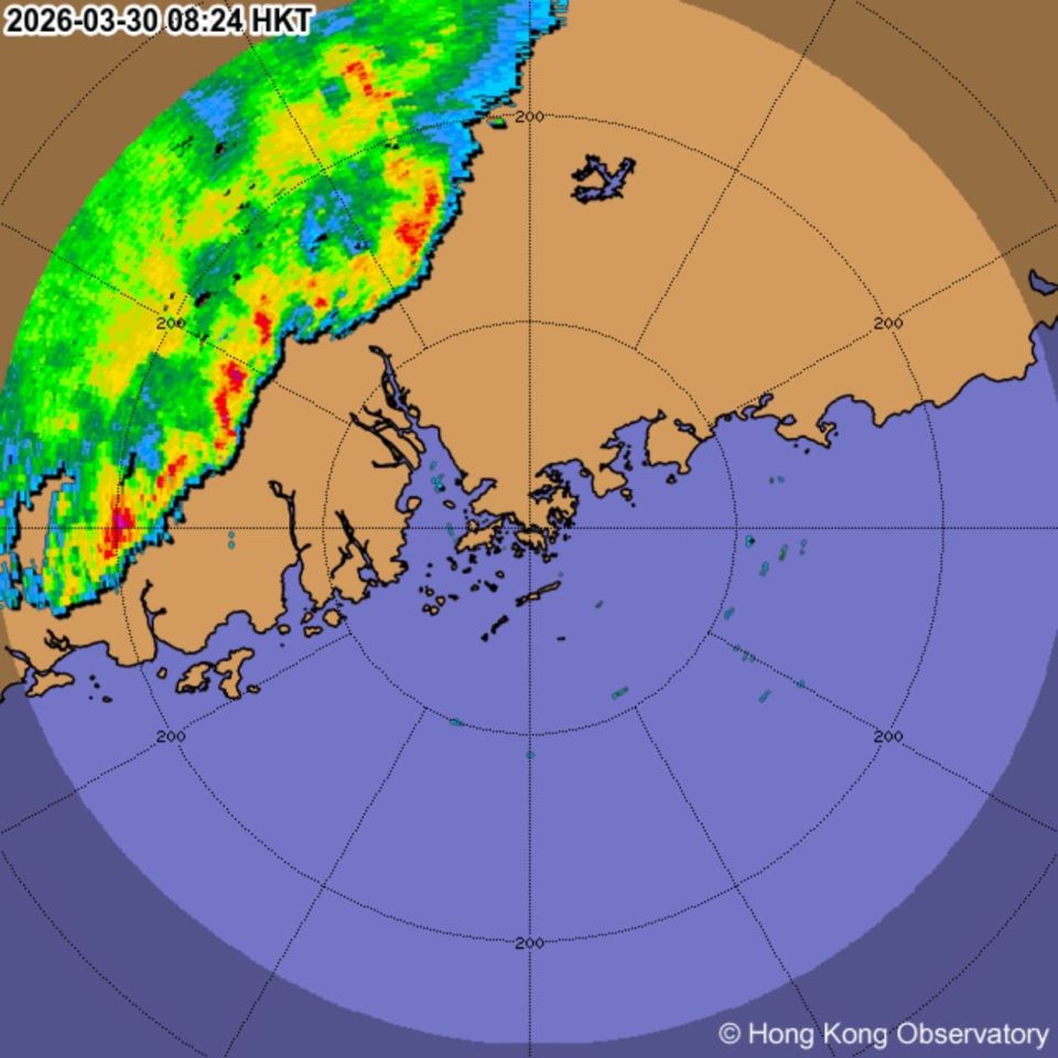 天文台一度發出黃色暴雨警告-料猛烈陣風續吹襲本港
