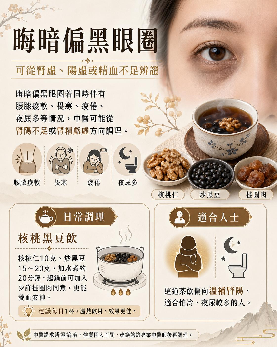 亭嘉的中醫日常-黑眼圈遮不住-中醫從-青紫-黯黑-暗紫-三種顏色解讀身體訊號