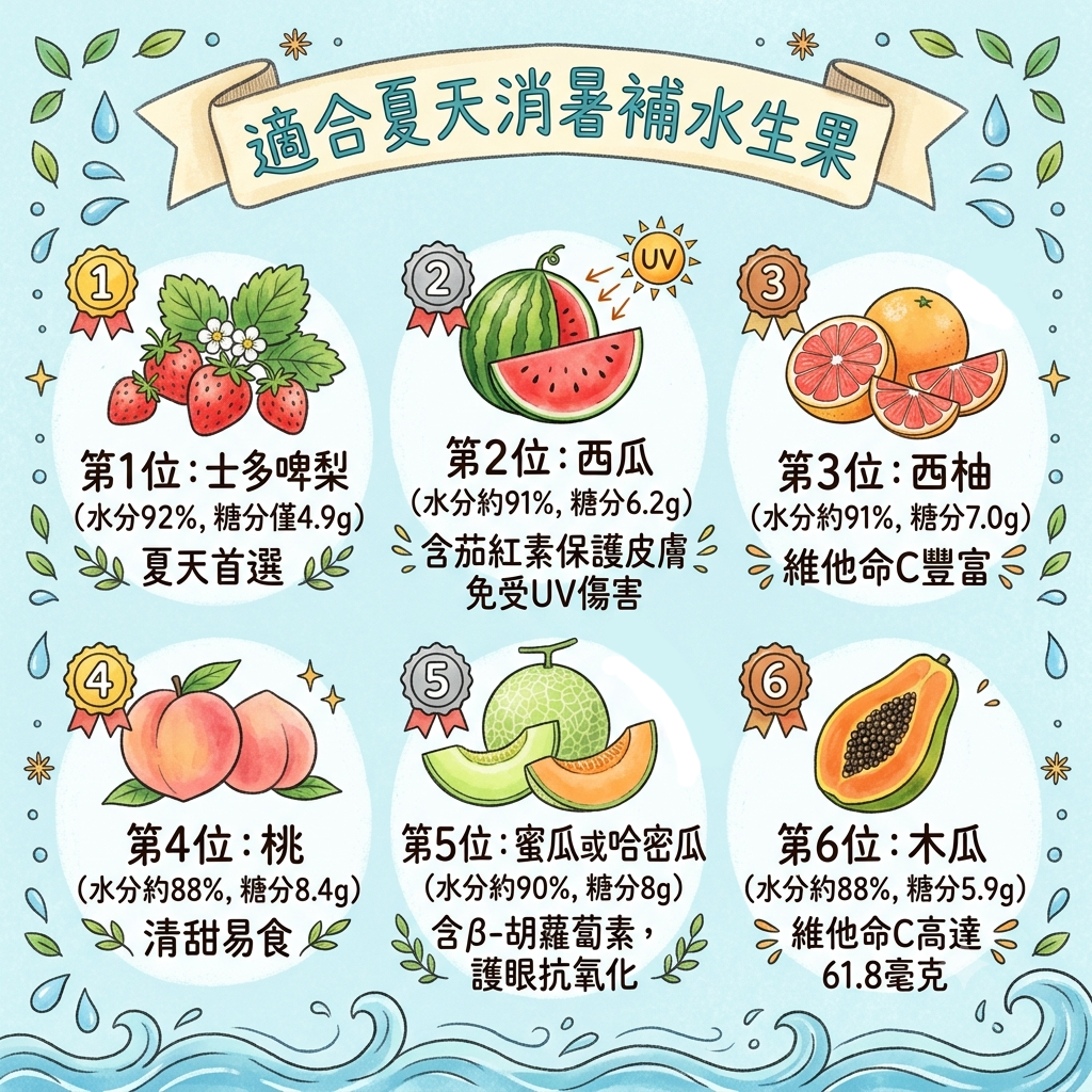 身心有營飲食法則-教你避開高糖炸彈-生果糖分大比拼-夏日消暑一款水分比西瓜更高