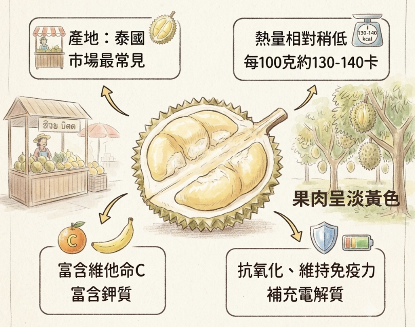 金枕頭榴槤（圖：AI圖片）