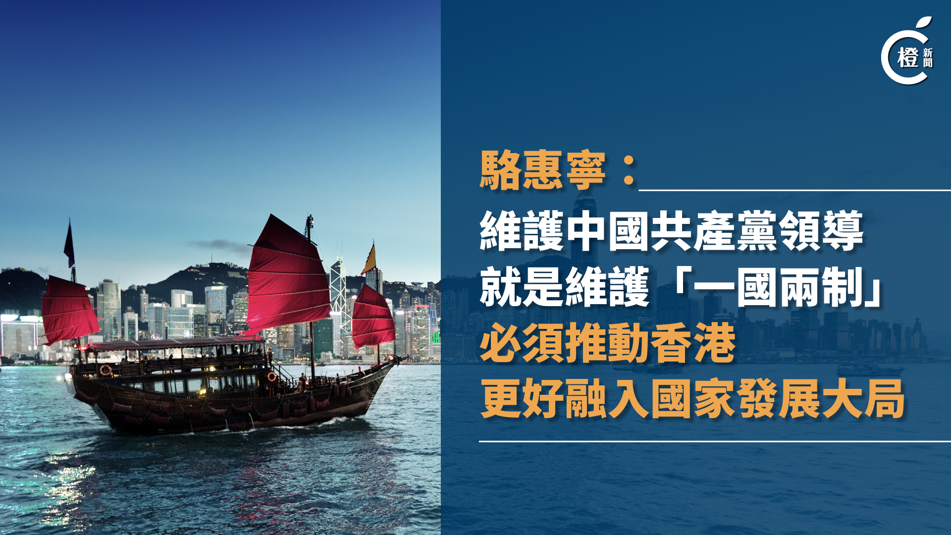 【一圖睇晒】關於推進「一國兩制」事業　駱惠寧談了三個「必須」