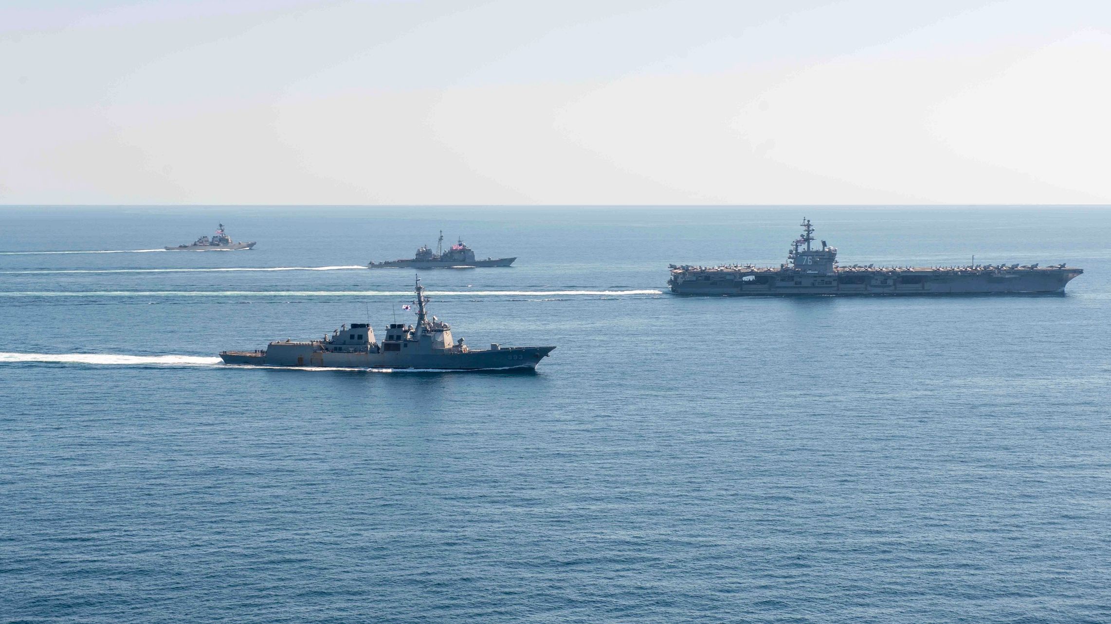 美日韓實施反導聯合演習　「列根」號航母戰鬥群重返南韓
