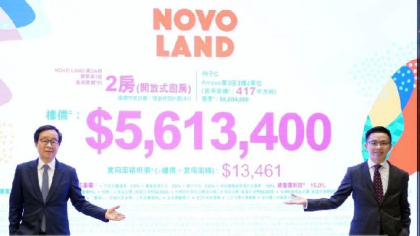 新盤開價丨NOVO-LAND-2A期首批186伙-折實均呎1.36萬貴上一期約2-