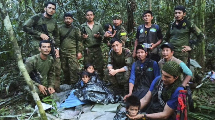 奇蹟生還｜哥倫比亞小型機墜毀叢林　4名失蹤兒童40日後尋回