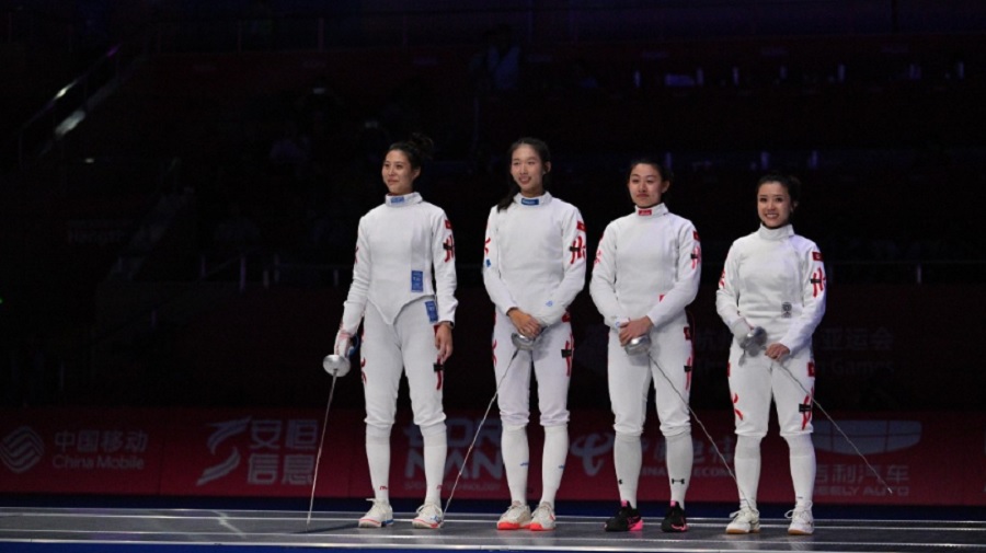 杭州亞運-港女子重劍隊團體賽決賽僅負南韓兩劍-首奪銀牌