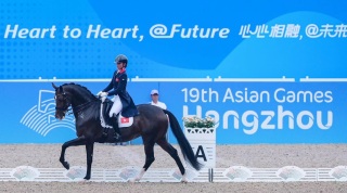 馬會馬術隊騎手蕭颕瑩亞運會盛裝舞步項目奪銀牌-利子厚-出色表現值得嘉許