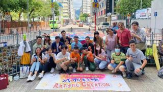 團體組織國慶城市彩繪現身油尖旺-成為青年打卡熱門點