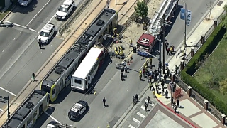 洛杉磯巴士與輕鐵列車相撞-至少55人受傷
