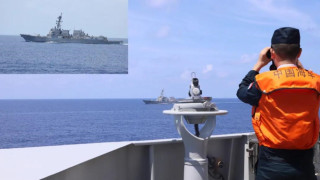 美艦擅闖中國西沙領海-解放軍跟蹤監視並警告驅離
