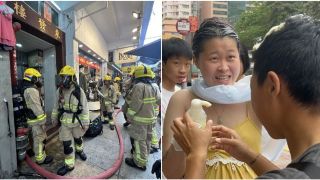 太子花園街疑抽氣扇短路起火-女住戶急逃生落街繼續染髮