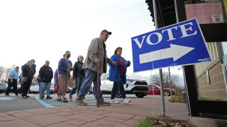 美國大選-各地票站陸續開放-最後民調指賀錦麗特朗普難分高下