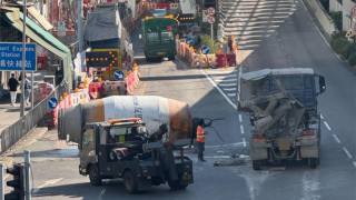 油麻地田螺車甩-田螺-跌路中-往尖沙咀方向交通受阻