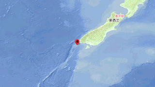 新西蘭南島附近海域發生6-8級地震-震源深度10公里