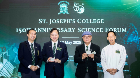 盧煜明李焯芬坐鎮聖若瑟港科院論壇-與全港500名師生分享科研成就志趣