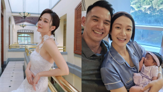 王君馨順利誕囡囡Audrey-晒一家三口溫馨合照