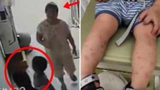 有片-湖南女強吻陌生1歲男童-致其感染水痘