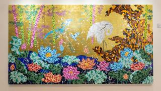金光流轉中聽花鳥低語-日本金箔藝術家深沢尚宏個展登場