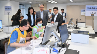選委會補選-共設五個一般投票站-陸康視察-中央點票站人員訓練