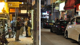 上水男子持刀衝前揮舞-遭警員擎槍制服