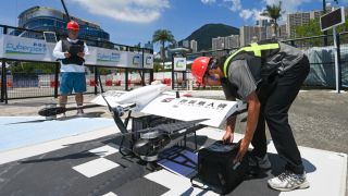 有片-低空經濟-醫管局與速運公司合作用無人機送藥-數碼港飛長洲只需約20分鐘