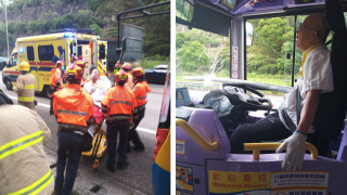 鐵通插城巴-車長仍留院無大礙-鐵通疑掉路面1小時無清理