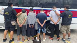 警方旺角破獲毒窟拘5人-檢獲海洛英及依托咪酯煙彈等
