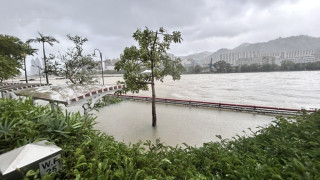 颱風樺加沙-沙田城門河水位暴漲-淹浸單車徑行人隧道