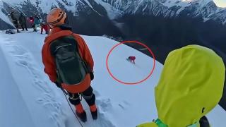 有片-疑違規攀登四川那瑪峰雪山-男子解安全繩拍照被絆倒滑落崖亡