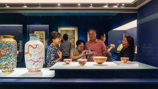林定國國慶日參觀藝術館展覽-指香港續承擔推動文化傳承與國際交流使命