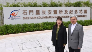 石門靈灰安置所及紀念花園已啟用-提供約4萬個龕位全面實行-無煙拜祭