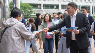 立法會選舉-陳國基夥曾國衞麥美娟落區宣傳-籲選民投票履行公民責任