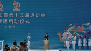 全運會-深圳舉行火炬傳遞啟動儀式-孟凡利-生動展示大灣區建設成果