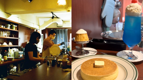 元朗昭和風日式咖啡店-必試即製熱香餅---焦糖雞蛋布丁