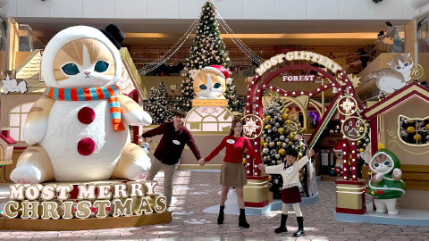 聖誕好去處-mofusand夢幻聖誕村4大打卡裝置-3米巨型雪人公仔-室內冰雪樂園-免費聖誕卡