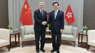 全運會-李家超晤巴赫-冀深化香港與國際體育組織聯繫