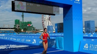 全運會-港隊韋祺三項鐵人女子個人賽第4名衝線-指表現超出預期