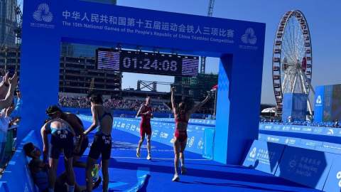 全運會-港隊三項鐵人混合接力奪銀-對成績感滿意