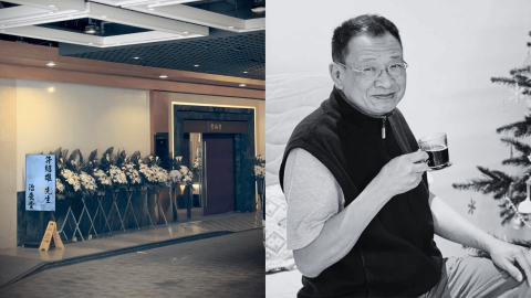 許紹雄設靈現場一片花海-女兒許惠菁哽咽受問-唔夠時間去孝順佢