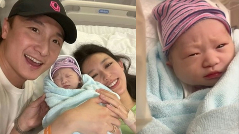 方力申宣布囡囡提早出世-親自剪臍帶晒一家三口幸福照