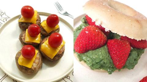 身心有營飲食法則-聖誕派對大餐4款DIY健康小食食譜-芝士磨菇釀蝦滑-西蘭花蛋餅