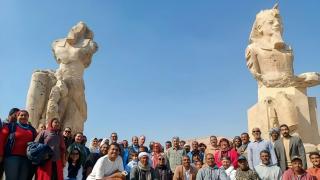 兩座古埃及法老巨型雕像完成近20年修復-重歸盧克索神廟遺址