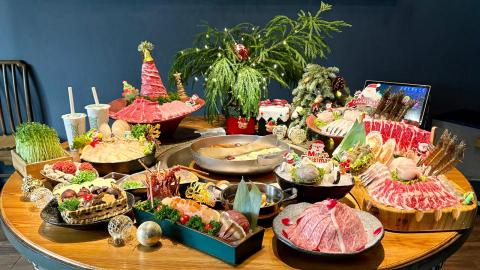 湊湊火鍋新推冬日限定餐目-和牛三拼聖誕樹-龍蝦冰火二食-無限自助台式刨冰
