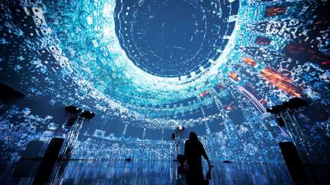 香港首個大型半球體藝術空間FutureScope揭幕-互動作品-恆定錄-邀觀眾實時創作